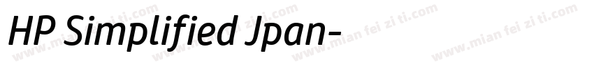 HP Simplified Jpan字体转换